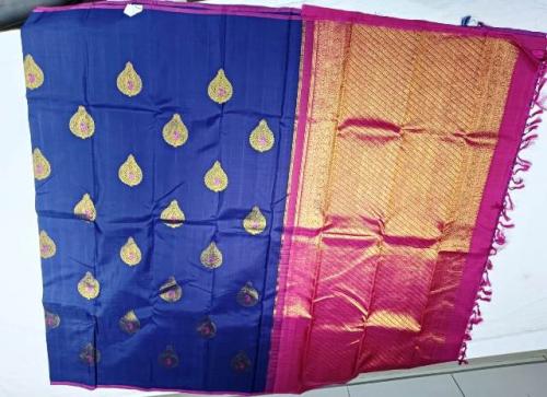 ARNI SILK HALF FINE ZARI SAREE WITH BLOUSE